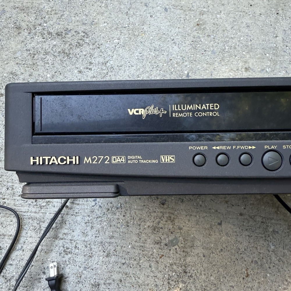 Hitachi VT-M272A VCR VHS Player Black Fair Digital Auto Tracking VCR Plus+ - Picture 2 of 5